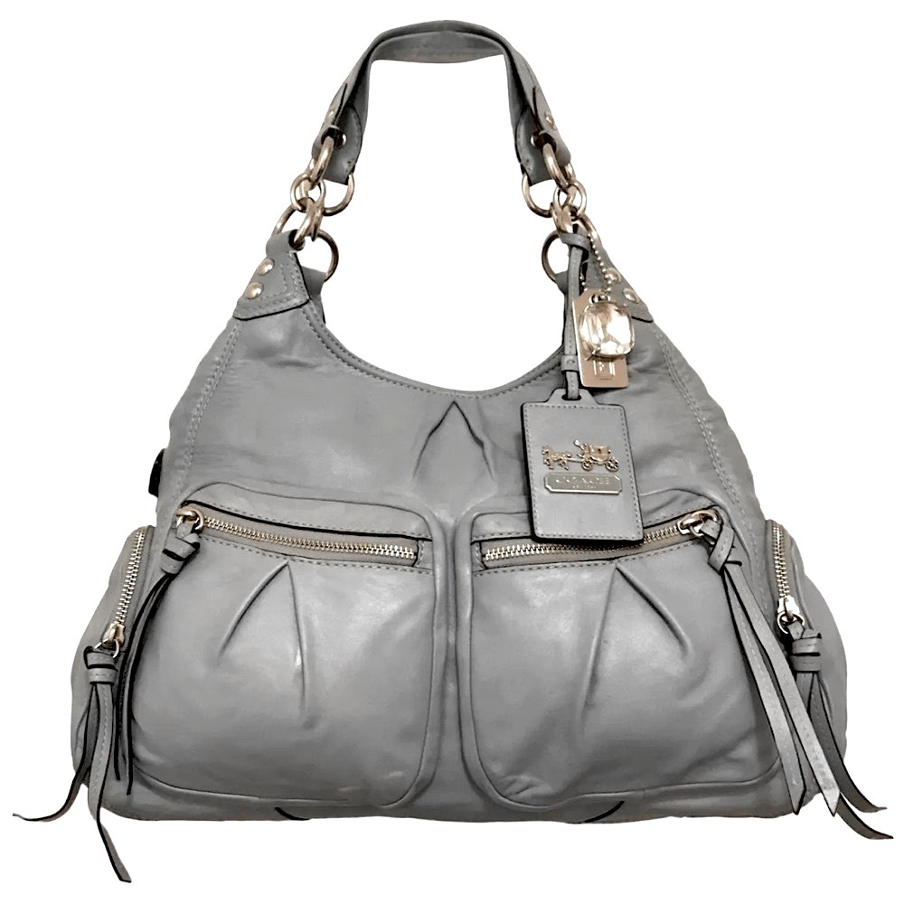 Coach blue Leather Madison Bag with Front Pockets